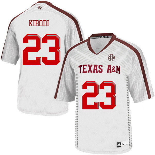 Men #23 Jacob Kibodi Texas A&M Aggies College Football Jerseys Sale-White - Click Image to Close